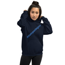 Load image into Gallery viewer, UNISEX HEAVY BLEND HOODIE- #thelopezlegacy (Navy & Light Blue Shadow)