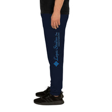 Load image into Gallery viewer, UNISEX JOGGERS BLACK- Lopez Studios, Inc. (Blue Logo)