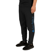 Load image into Gallery viewer, UNISEX JOGGERS BLACK- Lopez Studios, Inc. (Blue Logo)