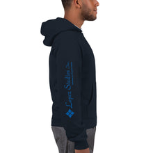 Load image into Gallery viewer, UNISEX ZIP UP HOODIE- Lopez Studios, Inc. (Blue Logo)
