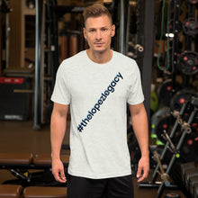 Load image into Gallery viewer, SHORT SLEEVE UNISEX T SHIRT- #thelopezlegacy (Black & Blue Shadow)