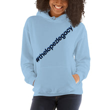 Load image into Gallery viewer, UNISEX HEAVY BLEND HOODIE- #thelopezlegacy (Black & Blue Shadow)