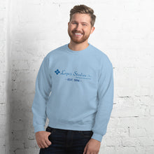 Load image into Gallery viewer, UNISEX SWEATSHIRT- Lopez Studios, Inc. (established) Blue Logo