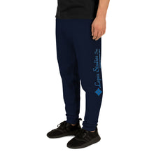 Load image into Gallery viewer, UNISEX JOGGERS BLACK- Lopez Studios, Inc. (Blue Logo)