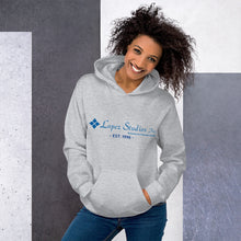 Load image into Gallery viewer, UNISEX HOODIE- Lopez Studios, Inc. (established) Blue Logo