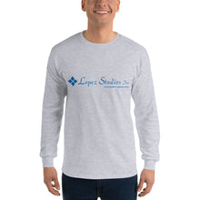 Load image into Gallery viewer, LONG SLEEVE UNISEX SHIRT- Lopez Studios, Inc. (Blue Logo)