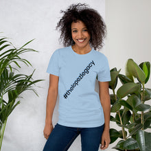 Load image into Gallery viewer, SHORT SLEEVE UNISEX T SHIRT- #thelopezlegacy (Black & Blue Shadow)