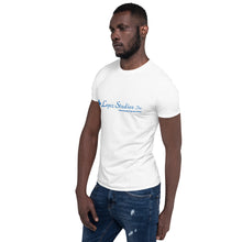 Load image into Gallery viewer, SHORT SLEEVE UNISEX T SHIRT- Lopez Studios, Inc. (Blue Logo)