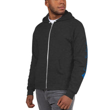 Load image into Gallery viewer, UNISEX ZIP UP HOODIE- Lopez Studios, Inc. (Blue Logo)
