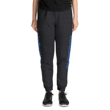 Load image into Gallery viewer, UNISEX JOGGERS- #thelopezlegacy (Navy &amp; Light Blue Shadow)
