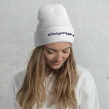 Load image into Gallery viewer, CUFFED BEANIE- #thelopezlegacy (Navy Logo)
