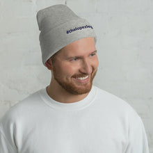 Load image into Gallery viewer, CUFFED BEANIE- #thelopezlegacy (Navy Logo)
