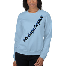 Load image into Gallery viewer, UNISEX SWEATSHIRT- #thelopezlegacy (Black &amp; Blue Shadow)
