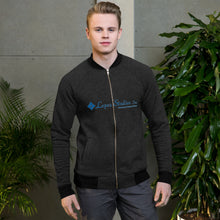 Load image into Gallery viewer, BOMBER JACKET- Lopez Studios, Inc. (Blue Logo)
