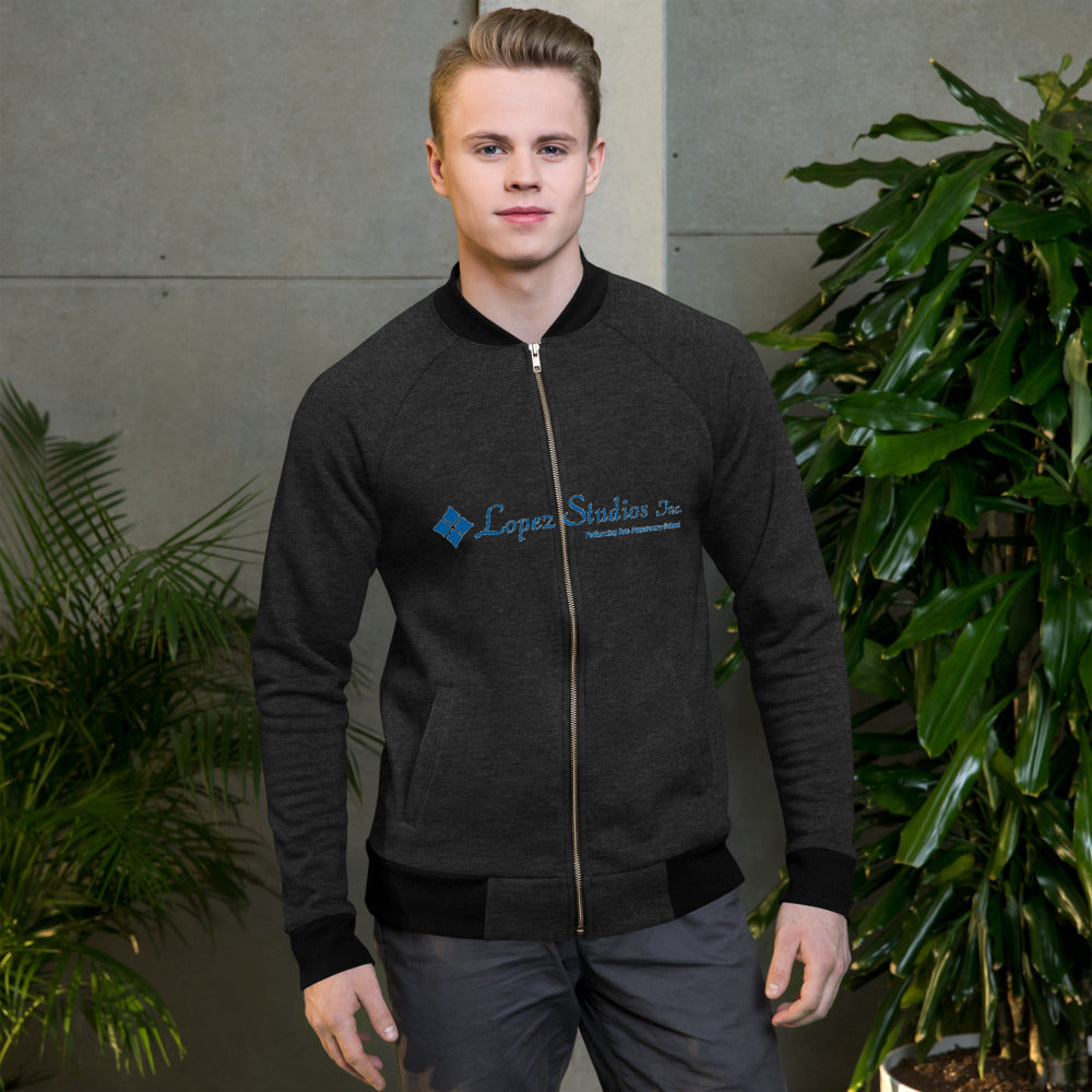 BOMBER JACKET- Lopez Studios, Inc. (Blue Logo)