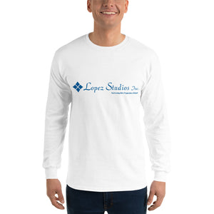 LONG SLEEVE UNISEX SHIRT- Lopez Studios, Inc. (Blue Logo)