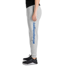 Load image into Gallery viewer, UNISEX JOGGERS- #thelopezlegacy (Navy &amp; Light Blue Shadow)
