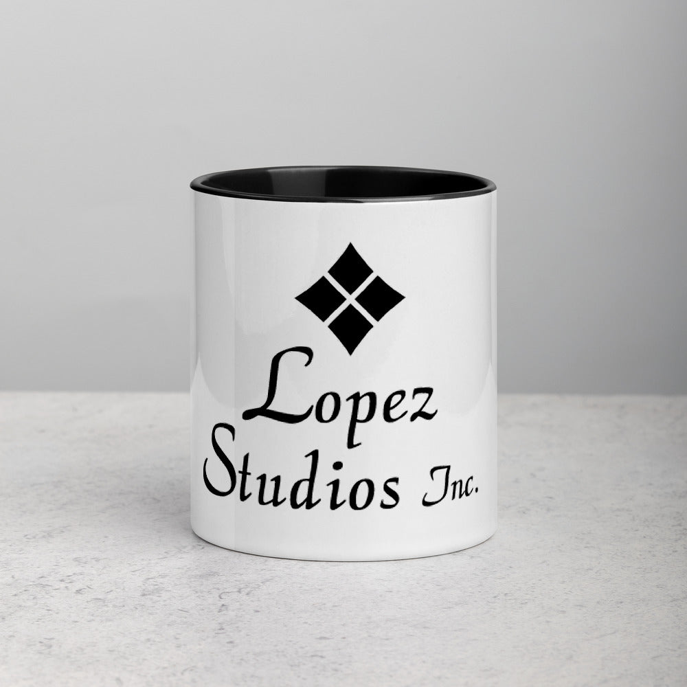 MUG- Lopez Studios, Inc. Vertical (Black Logo)