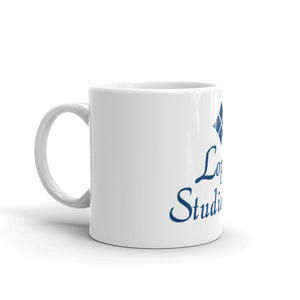 MUG- Lopez Studios, Inc. Vertical (Blue Logo)