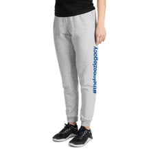 Load image into Gallery viewer, UNISEX JOGGERS- #thelopezlegacy (Navy &amp; Light Blue Shadow)
