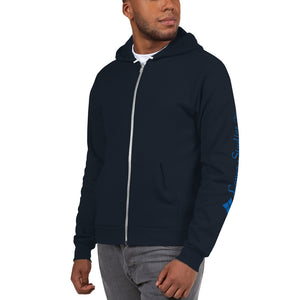 UNISEX ZIP UP HOODIE- Lopez Studios, Inc. (Blue Logo)