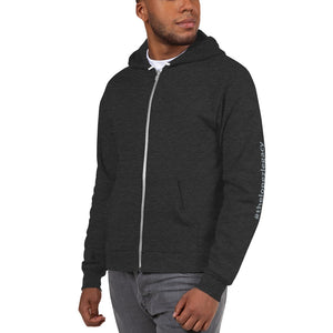 UNISEX ZIP UP HOODIE- #thelopezlegacy (Gray Logo)