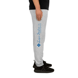 UNISEX JOGGERS Gray- Lopez Studios, Inc. (Blue Logo)