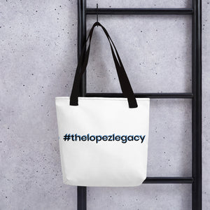 TOTE BAG- #thelopezlegacy (Black & Light Blue Shadow)