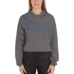 CROP HOODIE- Lopez Studios, Inc. (Blue Logo)