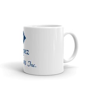 MUG- Lopez Studios, Inc. Vertical (Blue Logo)