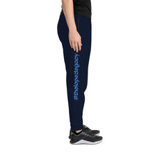 Load image into Gallery viewer, UNISEX JOGGERS- #thelopezlegacy (Navy &amp; Light Blue Shadow)
