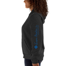 Load image into Gallery viewer, UNISEX ZIP UP HOODIE- Lopez Studios, Inc. (Blue Logo)
