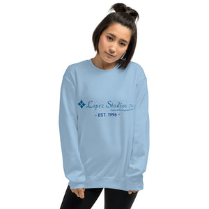 UNISEX SWEATSHIRT- Lopez Studios, Inc. (established) Blue Logo