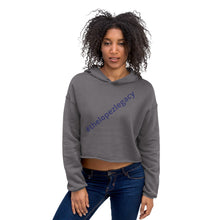 Load image into Gallery viewer, WOMEN&#39;S CROPPED HOODIE- #thelopezlegacy (Blue Logo)
