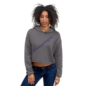 WOMEN'S CROPPED HOODIE- #thelopezlegacy (Blue Logo)