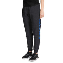 Load image into Gallery viewer, UNISEX JOGGERS- #thelopezlegacy (Navy &amp; Light Blue Shadow)
