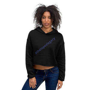 WOMEN'S CROPPED HOODIE- #thelopezlegacy (Blue Logo)