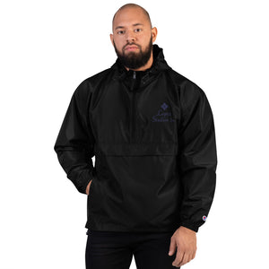 EMBROIDERED CHAMPION PACKABLE JACKET- Lopez Studios, Inc. (Blue Logo)