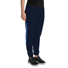 Load image into Gallery viewer, UNISEX JOGGERS- #thelopezlegacy (Navy &amp; Light Blue Shadow)
