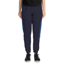 Load image into Gallery viewer, UNISEX JOGGERS- #thelopezlegacy (Navy &amp; Light Blue Shadow)
