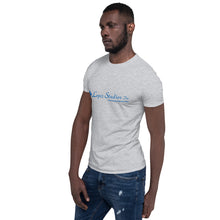 Load image into Gallery viewer, SHORT SLEEVE UNISEX T SHIRT- Lopez Studios, Inc. (Blue Logo)
